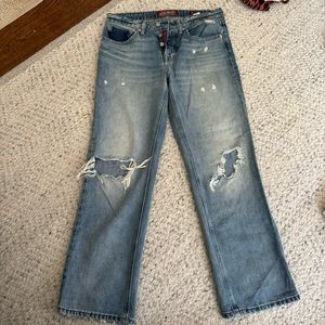 Lucky Brand Ripped Low Rise Jeans